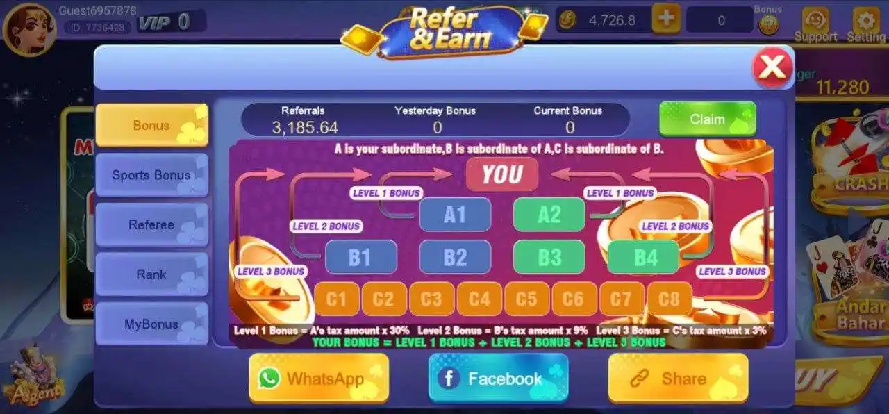 Rummy Try Invite And Earn